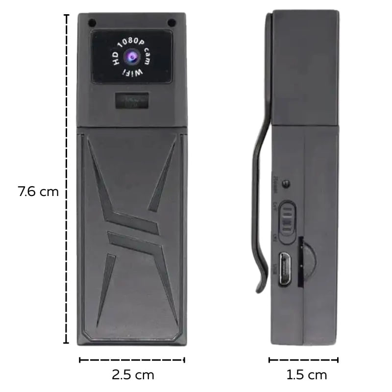 TV, Audio-Video si Foto - Camere video - Camere video compacte - Body camera corporala iUni M7, Wi-Fi, 16GB, Vizualizare 4K, Vizualizare Live pe telefon - Infinity.ro