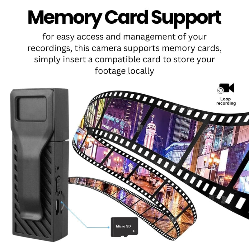 TV, Audio-Video si Foto - Camere video - Camere video compacte - Body camera corporala iUni M7, Wi-Fi, 16GB, Vizualizare 4K, Vizualizare Live pe telefon - Infinity.ro