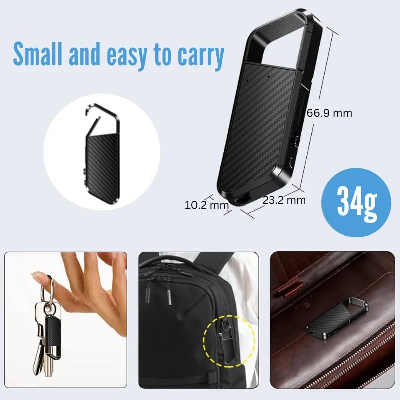 TV, Audio-Video si Foto - Portabile audio - Reportofoane - Breloc Reportofon iUni ZD09, 32GB, Activare vocala, MP3 Player - Infinity.ro