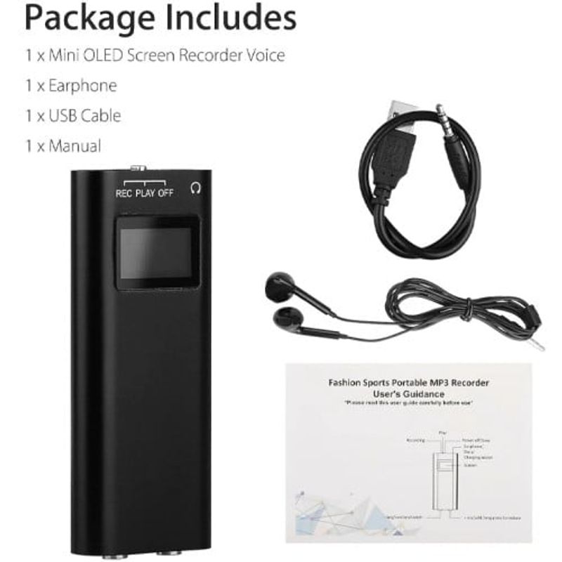 TV, Audio-Video si Foto - Portabile audio - Reportofoane - Reportofon digital iUni REP05, 8GB, MP3 Player - Infinity.ro