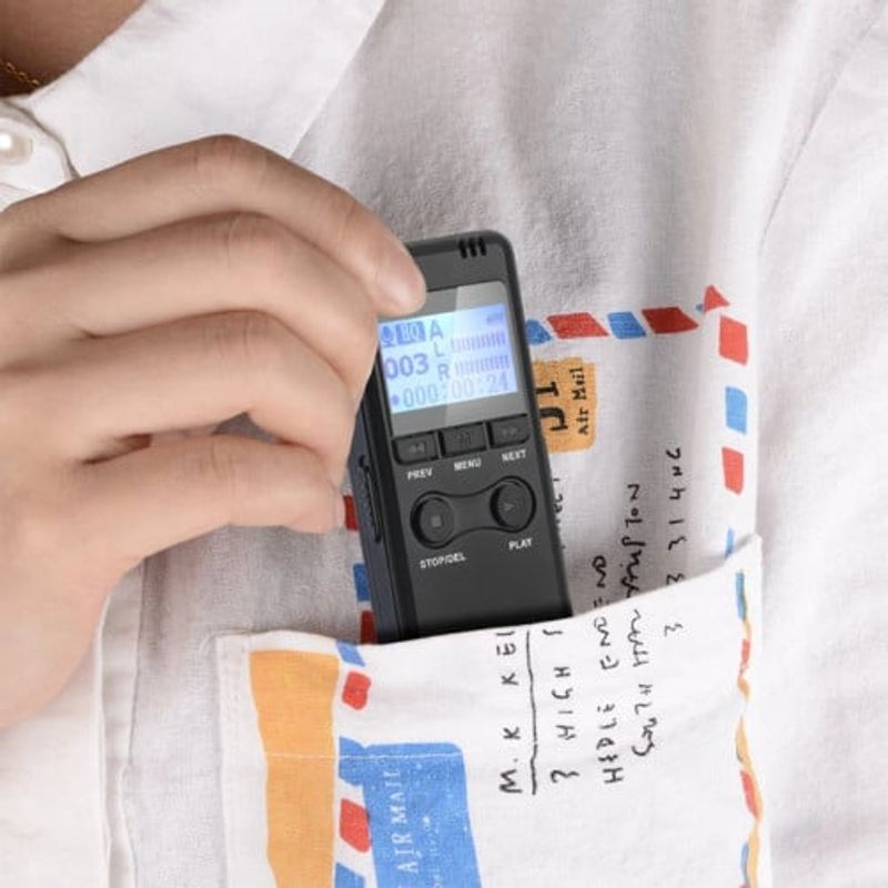 TV, Audio-Video si Foto - Portabile audio - Reportofoane - Mini Reportofon digital iUni REP01, 32Gb, MP3 Player - Infinity.ro