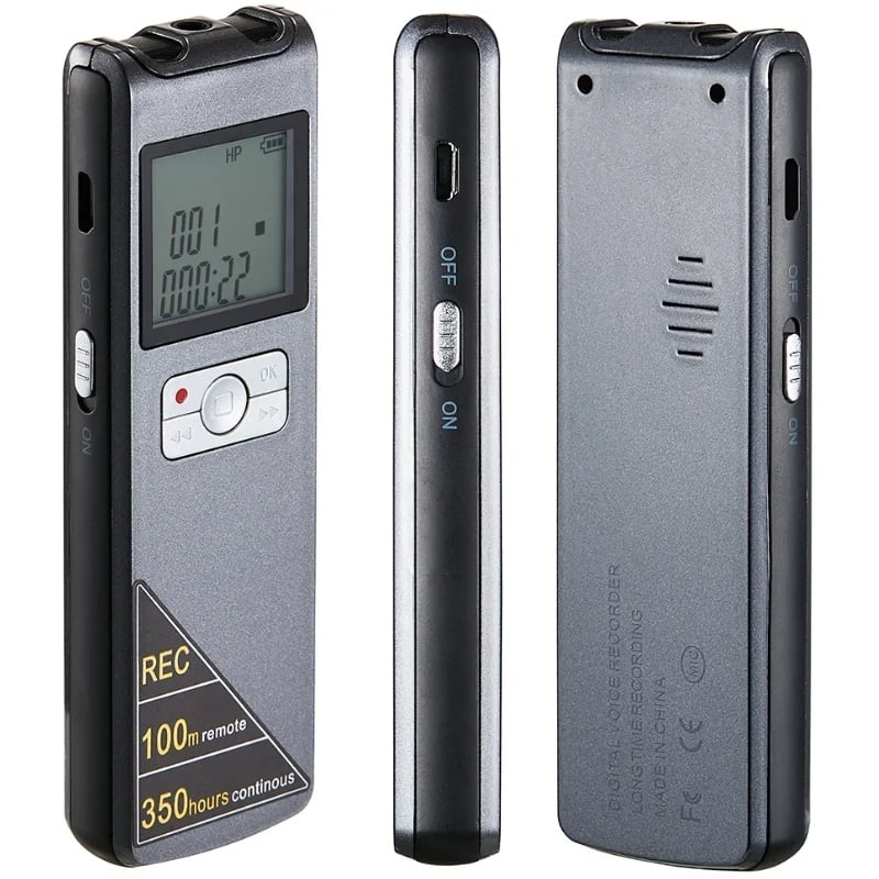 TV, Audio-Video si Foto - Portabile audio - Reportofoane - Mini Reportofon Digital iUni REP308, 8GB, Microfon extern wireless, Radio FM, MP3 Player, Activare vocala - Infinity.ro