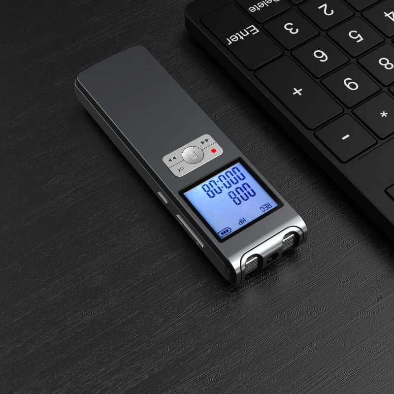 TV, Audio-Video si Foto - Portabile audio - Reportofoane - Mini Reportofon Digital iUni REP308, 8GB, Microfon extern wireless, Radio FM, MP3 Player, Activare vocala - Infinity.ro