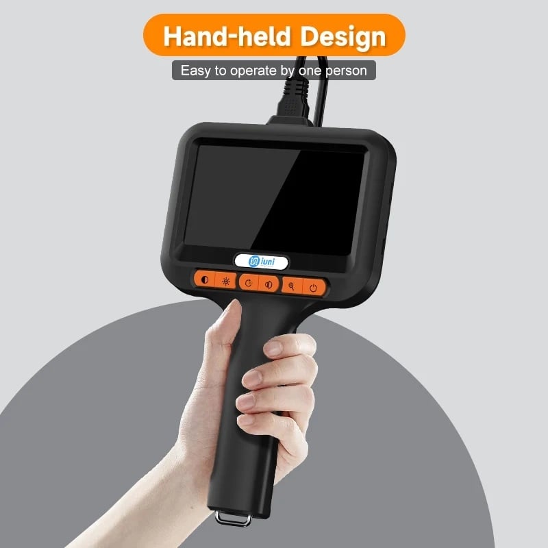 Auto si Moto - Reparatii si depanare - Sisteme de diagnoza - Camera Inspectie Auto Industriala iUni VC43-AV, Ecran IPS 4.3", Cablu 2M, 1080P, 8 LED-uri ajustabile, IP67, 2600mAh - Infinity.ro