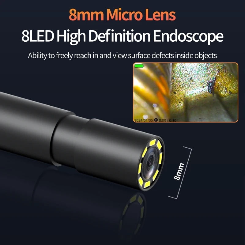 Auto si Moto - Reparatii si depanare - Sisteme de diagnoza - Camera Inspectie Auto Industriala iUni VC43-RD, Ecran IPS 4.3", Cablu 2M, 8 LED-uri ajustabile, Slot Card microSD, IP67 - Infinity.ro