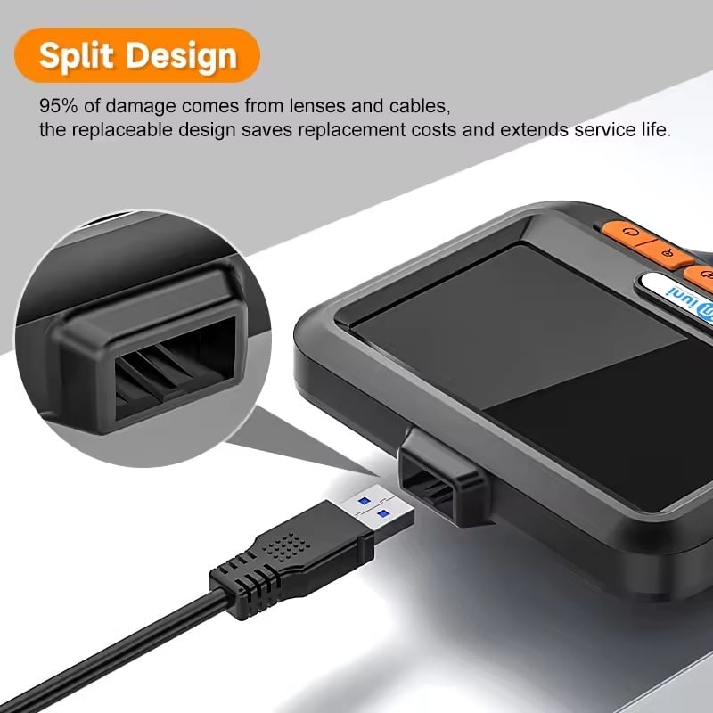 Auto si Moto - Reparatii si depanare - Sisteme de diagnoza - Camera Inspectie Auto Industriala iUni VC43-AV, Ecran IPS 4.3", Cablu 2M, 1080P, 8 LED-uri ajustabile, IP67, 2600mAh - Infinity.ro