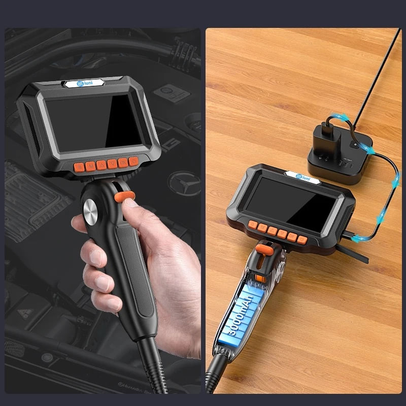 Auto si Moto - Reparatii si depanare - Sisteme de diagnoza - Camera Inspectie Auto Industriala iUni VSP43-D, Rotativa la 180°, Ecran IPS 4.3", Cablu 1.5M, 8 LED-uri ajustabile, IP67 - Infinity.ro