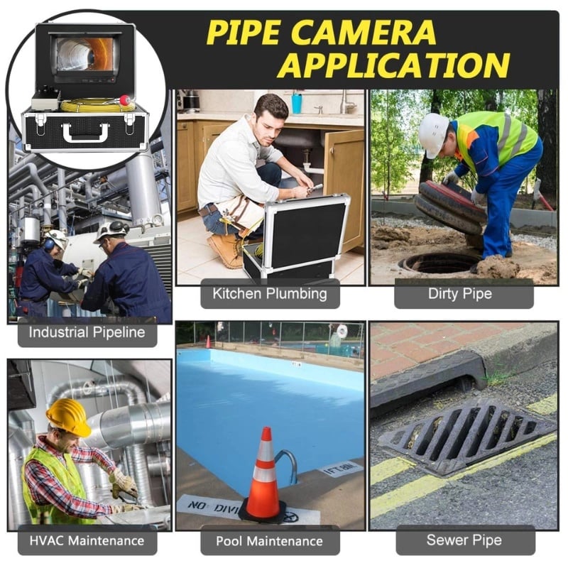 Casa si Gradina - Constructii - Scule electrice si accesorii - Scule multifunctionale si accesorii - Camera Inspectie tevi, 45m, iUni ICT11, Monitor 10 inch - Infinity.ro