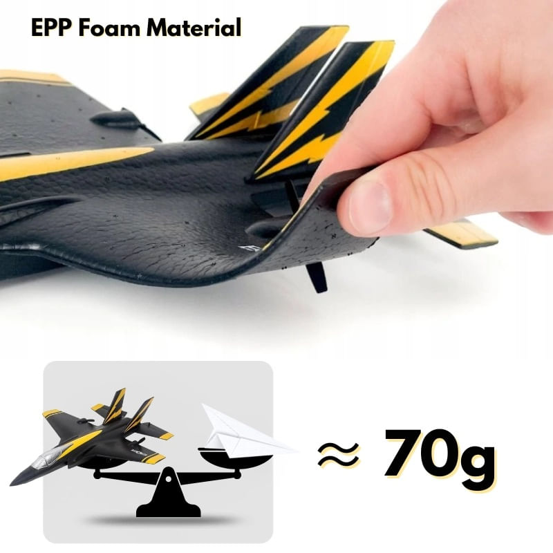 Jucarii, Copii si Bebe - Jucarii si jocuri - Vehicule si jucarii cu telecomanda - Elicoptere, avioane si nave de jucarie - Avion de lupta cu telecomanda iUni FX835, Giroscop, Rezistent la impact, Lumini LED - Infinity.ro