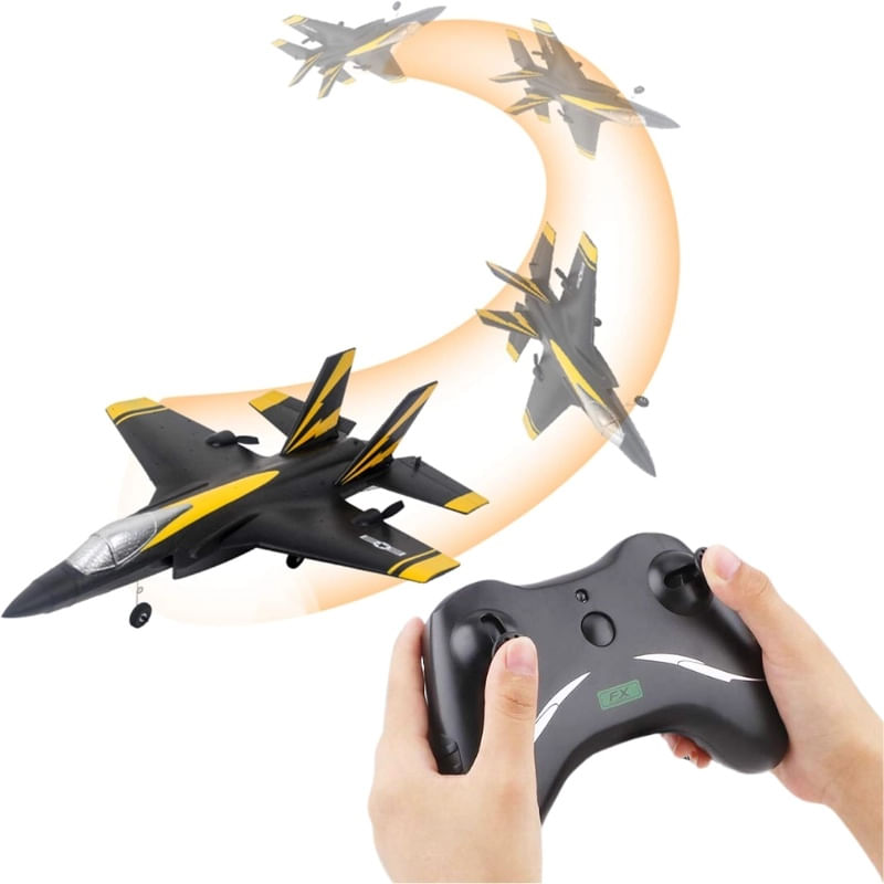 Jucarii, Copii si Bebe - Jucarii si jocuri - Vehicule si jucarii cu telecomanda - Elicoptere, avioane si nave de jucarie - Avion de lupta cu telecomanda iUni FX835, Giroscop, Rezistent la impact, Lumini LED - Infinity.ro