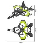 Jucarii, Copii si Bebe - Jucarii si jocuri - Vehicule si jucarii cu telecomanda - Elicoptere, avioane si nave de jucarie - Avion cu telecomanda iUni S98, Combat Aircraft, Acrobatii 360°, Giroscop, Rezistent la impact, Lumini LED, Verde - Infinity.ro