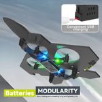 Jucarii, Copii si Bebe - Jucarii si jocuri - Vehicule si jucarii cu telecomanda - Elicoptere, avioane si nave de jucarie - Avion cu telecomanda iUni S98, Combat Aircraft, Acrobatii 360°, Giroscop, Rezistent la impact, Lumini LED, Verde - Infinity.ro