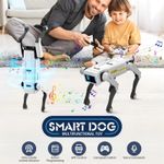 Jucarii, Copii si Bebe - Jucarii si jocuri - Vehicule si jucarii cu telecomanda - Roboti de jucarie - Caine Robot Inteligent iUni 8002, Control prin Telecomanda, Aplicatie, Comenzi Vocale, Programabil, 25+ Functii - Infinity.ro