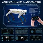 Jucarii, Copii si Bebe - Jucarii si jocuri - Vehicule si jucarii cu telecomanda - Roboti de jucarie - Caine Robot Inteligent iUni 8002, Control prin Telecomanda, Aplicatie, Comenzi Vocale, Programabil, 25+ Functii - Infinity.ro