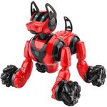 Jucarii, Copii si Bebe - Jucarii si jocuri - Vehicule si jucarii cu telecomanda - Roboti de jucarie - Caine Robot inteligent controlabil prin gesturi si telecomanda iUni 800A, Rotire 360°, Rosu - Infinity.ro