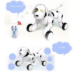 Jucarii, Copii si Bebe - Jucarii si jocuri - Vehicule si jucarii cu telecomanda - Roboti de jucarie - Robot Catel interactiv iUni Smart-Dog vorbitor, telecomanda, Alb - Infinity.ro