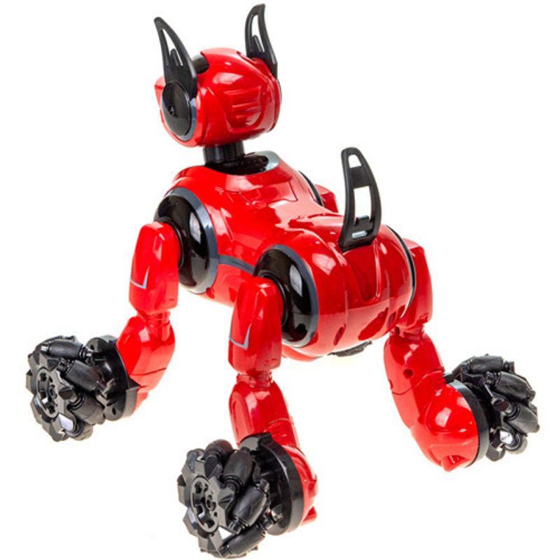 Jucarii, Copii si Bebe - Jucarii si jocuri - Vehicule si jucarii cu telecomanda - Roboti de jucarie - Caine Robot inteligent controlabil prin gesturi si telecomanda iUni 800A, Rotire 360°, Rosu - Infinity.ro