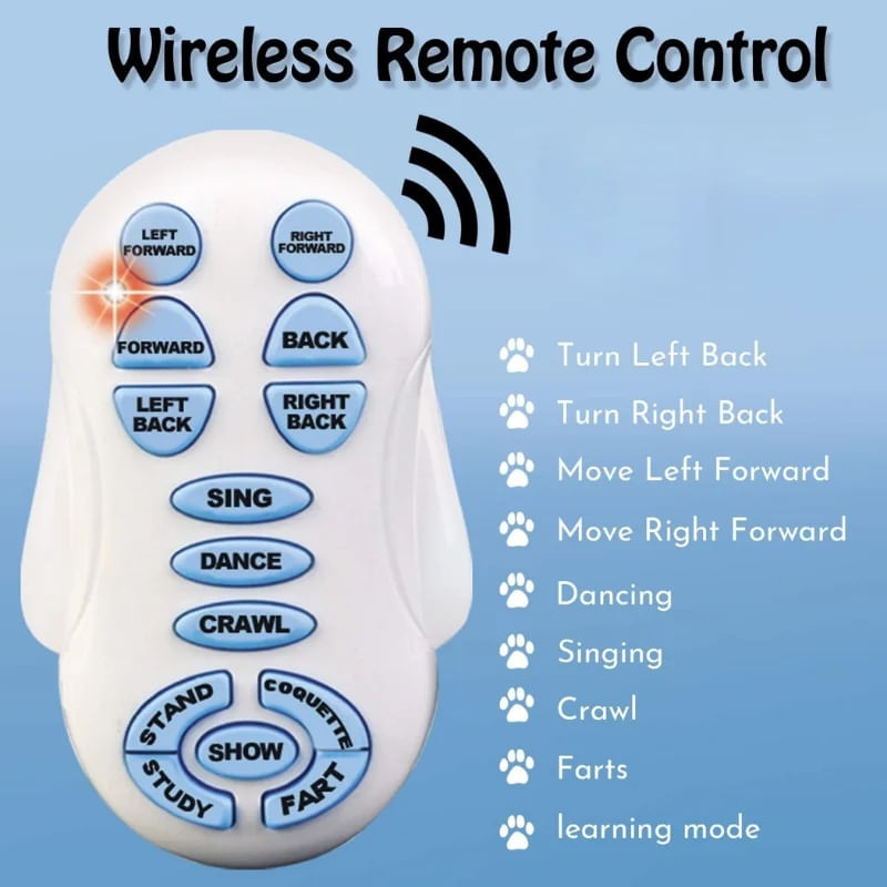 Jucarii, Copii si Bebe - Jucarii si jocuri - Vehicule si jucarii cu telecomanda - Roboti de jucarie - Robot Catel interactiv iUni Smart-Dog vorbitor, telecomanda, Alb - Infinity.ro