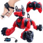 Jucarii, Copii si Bebe - Jucarii si jocuri - Vehicule si jucarii cu telecomanda - Roboti de jucarie - Caine Robot inteligent controlabil prin gesturi si telecomanda iUni 800A, Rotire 360°, Rosu - Infinity.ro