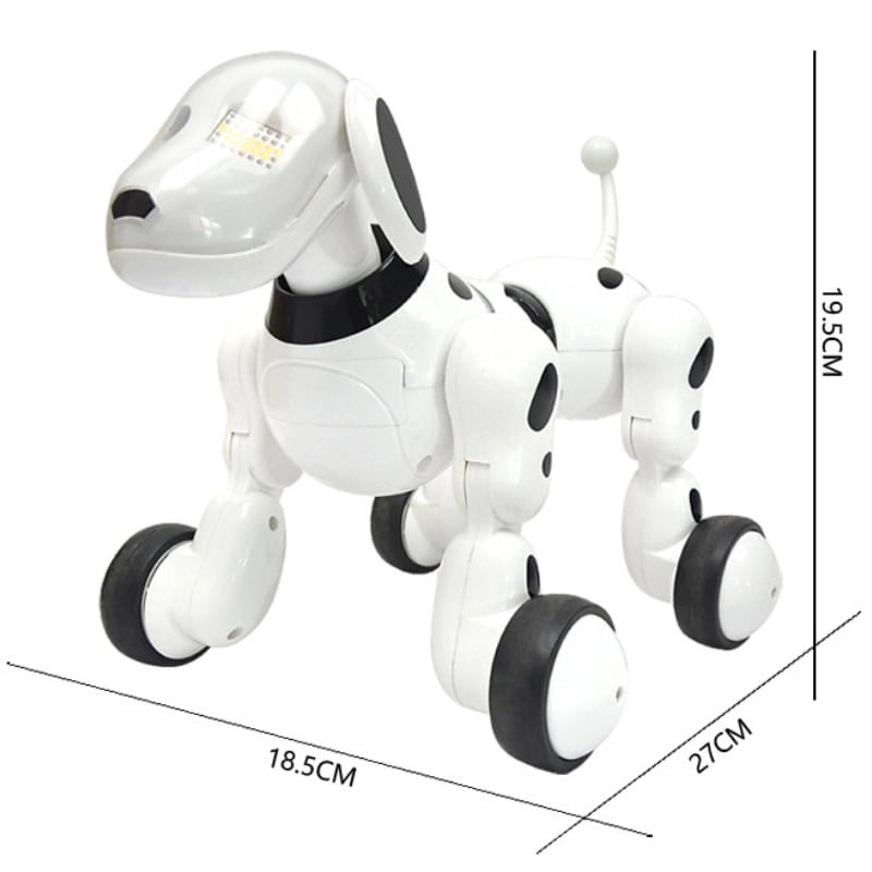 Jucarii, Copii si Bebe - Jucarii si jocuri - Vehicule si jucarii cu telecomanda - Roboti de jucarie - Robot Catel interactiv iUni Smart-Dog vorbitor, telecomanda, Alb - Infinity.ro