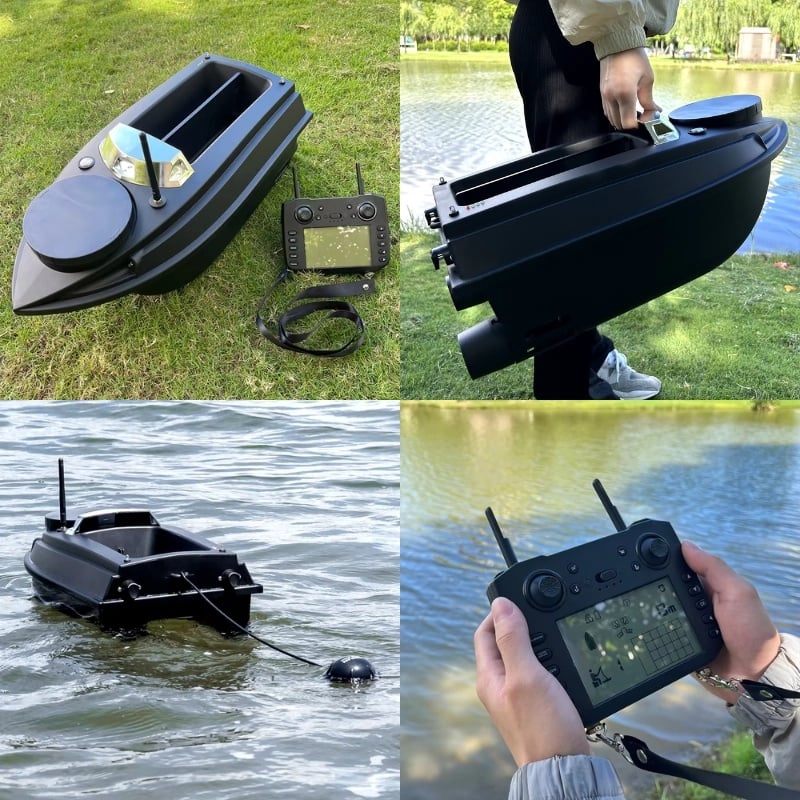 Sport si Outdoor - Sporturi acvatice - Pescuit - Echipament suplimentar pentru pescuit - Barca Plantat, Nadit si Momit iUni V030, GPS, Sonar Fish Finder, Geanta Transport, 20000mAh, 800m, 15km/h - Infinity.ro