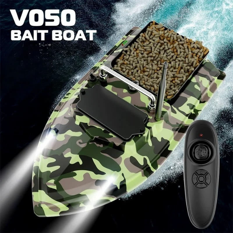 Sport si Outdoor - Sporturi acvatice - Pescuit - Echipament suplimentar pentru pescuit - Barca Plantat, Nadit si Momit iUni V050, 500m, 2kg, 18000mAh, 10km/h, Telecomanda 2.4GHz, Army - Infinity.ro