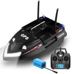 Sport si Outdoor - Sporturi acvatice - Pescuit - Echipament suplimentar pentru pescuit - Barca Plantat, Nadit si Momit iUni V802 PRO, GPS, 12000mAh, 4 cuve, 3kg, 500m, 15km/h, Telecomanda 2.4GHz, Negru - Infinity.ro