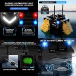 Sport si Outdoor - Sporturi acvatice - Pescuit - Echipament suplimentar pentru pescuit - Barca Plantat, Nadit si Momit iUni V802 PRO, GPS, 12000mAh, 4 cuve, 3kg, 500m, 15km/h, Telecomanda 2.4GHz, Negru - Infinity.ro