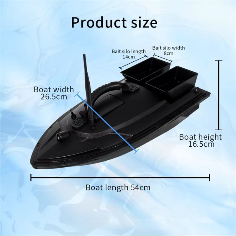 Sport si Outdoor - Sporturi acvatice - Pescuit - Echipament suplimentar pentru pescuit - Barca Nadit si Momit iUni FB01, 18000mAh, 2 cuve, 1.5kg, 200m - Infinity.ro