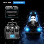 Sport si Outdoor - Sporturi acvatice - Pescuit - Echipament suplimentar pentru pescuit - Barca Plantat, Nadit si Momit iUni V802 PRO, GPS, 12000mAh, 4 cuve, 3kg, 500m, 15km/h, Telecomanda 2.4GHz, Negru - Infinity.ro