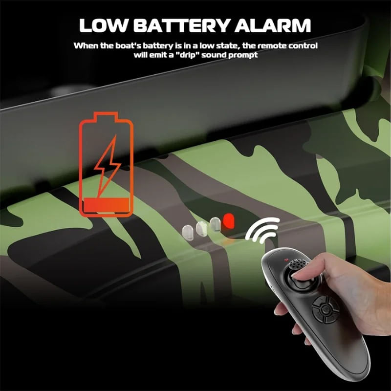 Sport si Outdoor - Sporturi acvatice - Pescuit - Echipament suplimentar pentru pescuit - Barca Nadit si Momit iUni V050, 500m, 2kg, 5200mAh, 10km/h, Telecomanda 2.4GHz, Army - Infinity.ro