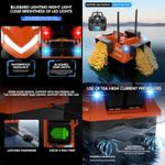 Sport si Outdoor - Sporturi acvatice - Pescuit - Echipament suplimentar pentru pescuit - Barca Plantat, Nadit si Momit iUni V802 PRO, GPS, 18000mAh, 4 cuve, 3kg, 500m, 15km/h, Telecomanda 2.4GHz - Infinity.ro