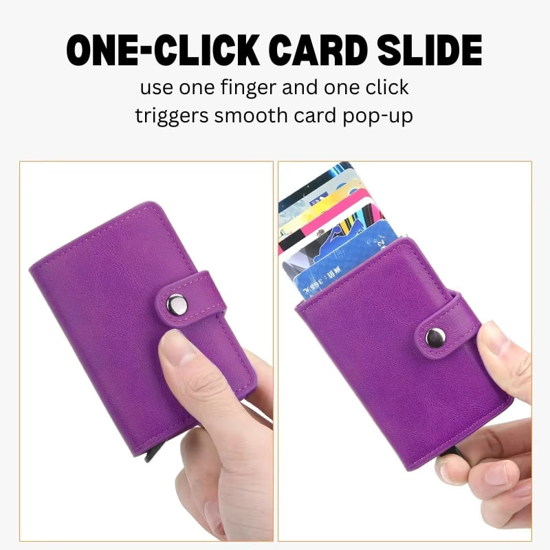 Fashion, accesorii si bijuterii - Femei - Accesorii femei - Portofele femei - Portofel RFID iUni P2, 10 carduri, Mov - Infinity.ro