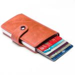 Fashion, accesorii si bijuterii - Femei - Accesorii femei - Portofele femei - Portofel RFID iUni P2, 10 compartimente carduri, Maro ciocolatiu - Infinity.ro