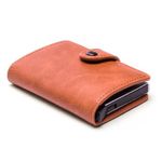 Fashion, accesorii si bijuterii - Femei - Accesorii femei - Portofele femei - Portofel RFID iUni P2, 10 compartimente carduri, Maro ciocolatiu - Infinity.ro