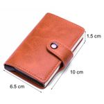 Fashion, accesorii si bijuterii - Femei - Accesorii femei - Portofele femei - Portofel RFID iUni P2, 10 compartimente carduri, Maro ciocolatiu - Infinity.ro