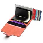 Fashion, accesorii si bijuterii - Femei - Accesorii femei - Portofele femei - Portofel RFID iUni P2, 10 compartimente carduri, Maro ciocolatiu - Infinity.ro