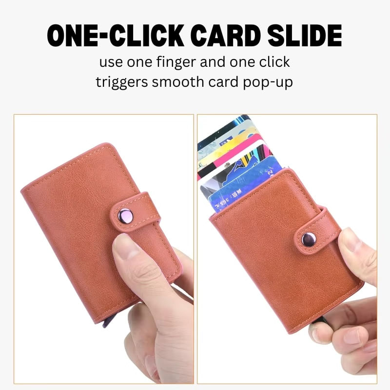 Fashion, accesorii si bijuterii - Femei - Accesorii femei - Portofele femei - Portofel RFID iUni P2, 10 compartimente carduri, Maro ciocolatiu - Infinity.ro