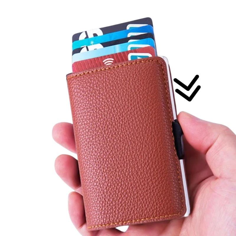 Fashion, accesorii si bijuterii - Femei - Accesorii femei - Portofele femei - Portofel RFID iUni P6, 12 carduri, Maro - Infinity.ro