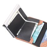 Fashion, accesorii si bijuterii - Femei - Accesorii femei - Portofele femei - Portofel RFID iUni P1, 8 carduri, Print crocodil Maro - Infinity.ro