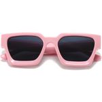 Fashion, accesorii si bijuterii - Femei - Accesorii femei - Ochelari de soare femei - Ochelari de Soare Retro Square iUni iEye, UV400, Pink - Infinity.ro