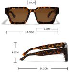 Fashion, accesorii si bijuterii - Femei - Accesorii femei - Ochelari de soare femei - Ochelari de Soare Retro Square iUni iEye, UV400, Animal Print - Infinity.ro