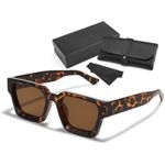 Fashion, accesorii si bijuterii - Femei - Accesorii femei - Ochelari de soare femei - Ochelari de Soare Retro Square iUni iEye, UV400, Animal Print - Infinity.ro