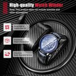 Fashion, accesorii si bijuterii - Barbati - Bijuterii barbati - Ceasuri barbati - Cutie intors ceasuri iUni, Watch Winder 4 + 6 spatii depozitare, Piele ecologica, Carbon - Infinity.ro