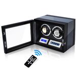 Fashion, accesorii si bijuterii - Barbati - Bijuterii barbati - Ceasuri barbati - Cutie intors ceasuri automatice iUni, Luxury Watch Winder 2 Carbon - Infinity.ro