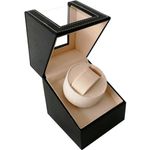 Fashion, accesorii si bijuterii - Barbati - Bijuterii barbati - Ceasuri barbati - Cutie intors ceas automatic iUni, Watch Winder, Negru-Crem - Infinity.ro