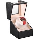 Fashion, accesorii si bijuterii - Barbati - Bijuterii barbati - Ceasuri barbati - Cutie intors ceas automatic iUni, Watch Winder, Negru-Crem - Infinity.ro