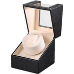 Fashion, accesorii si bijuterii - Barbati - Bijuterii barbati - Ceasuri barbati - Cutie intors ceas automatic iUni, Watch Winder, Negru-Crem - Infinity.ro