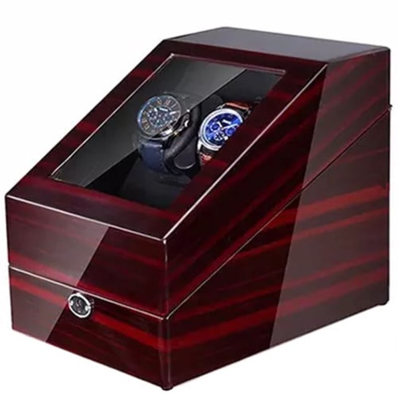 Fashion, accesorii si bijuterii - Barbati - Bijuterii barbati - Ceasuri barbati - Cutie intors ceasuri automatice iUni Watch Winder 2 + 3 spatii depozitare, 5 Programe, Mahon - Infinity.ro