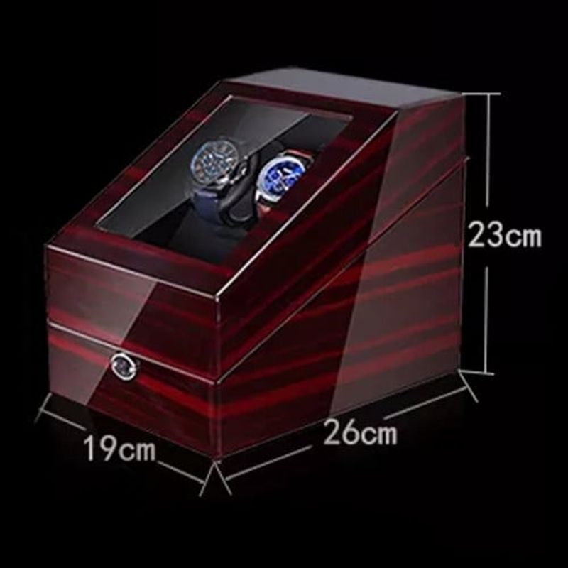 Fashion, accesorii si bijuterii - Barbati - Bijuterii barbati - Ceasuri barbati - Cutie intors ceasuri automatice iUni Watch Winder 2 + 3 spatii depozitare, 5 Programe, Mahon - Infinity.ro